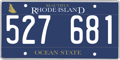RI license plate 527681