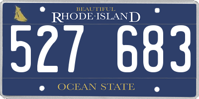 RI license plate 527683