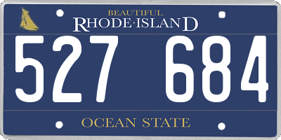 RI license plate 527684