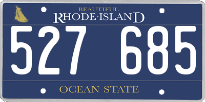 RI license plate 527685