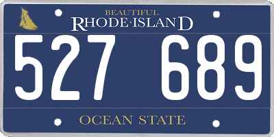 RI license plate 527689