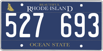 RI license plate 527693