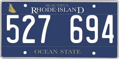 RI license plate 527694