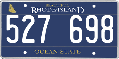 RI license plate 527698