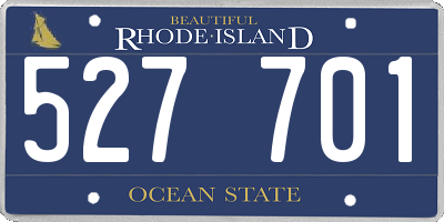 RI license plate 527701