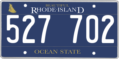 RI license plate 527702