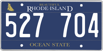 RI license plate 527704