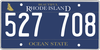 RI license plate 527708