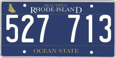 RI license plate 527713