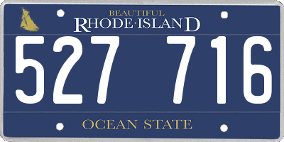 RI license plate 527716