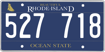 RI license plate 527718