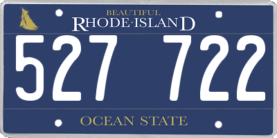 RI license plate 527722