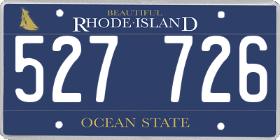 RI license plate 527726