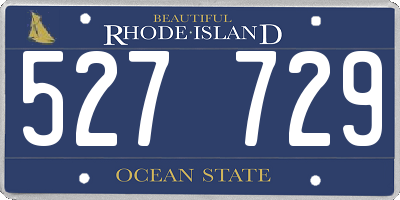 RI license plate 527729