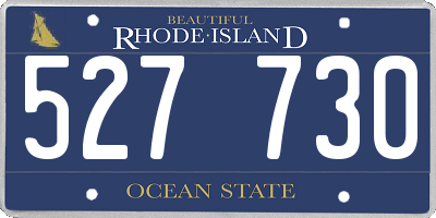 RI license plate 527730