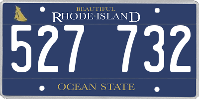 RI license plate 527732