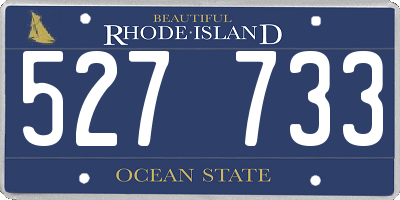 RI license plate 527733