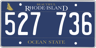 RI license plate 527736