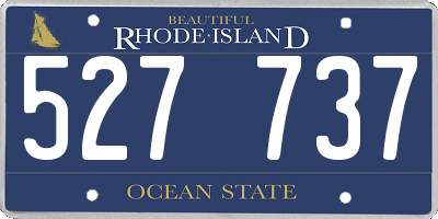 RI license plate 527737