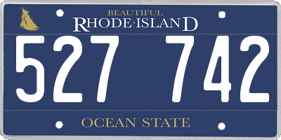 RI license plate 527742