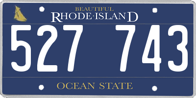 RI license plate 527743