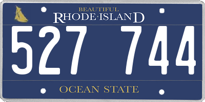 RI license plate 527744