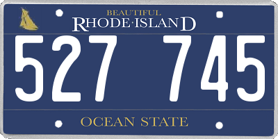 RI license plate 527745