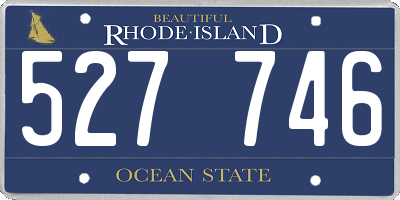 RI license plate 527746