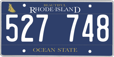 RI license plate 527748
