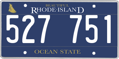 RI license plate 527751