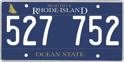 RI license plate 527752