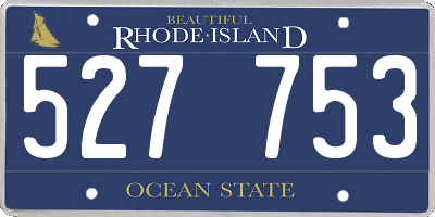 RI license plate 527753