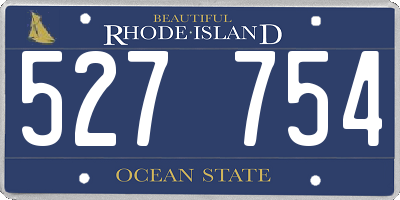 RI license plate 527754