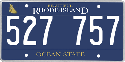 RI license plate 527757