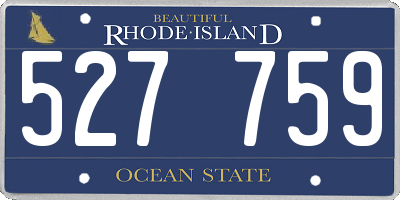RI license plate 527759