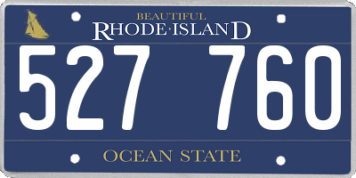 RI license plate 527760