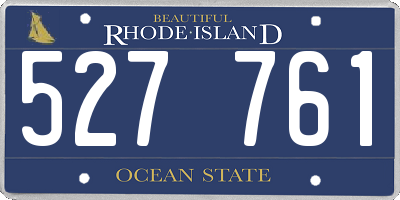 RI license plate 527761