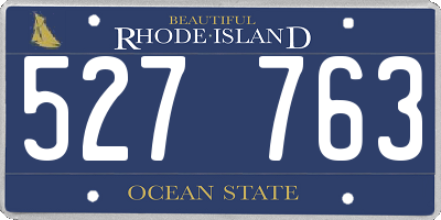 RI license plate 527763