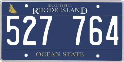 RI license plate 527764