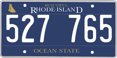 RI license plate 527765