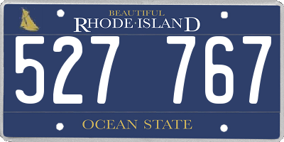 RI license plate 527767