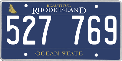 RI license plate 527769