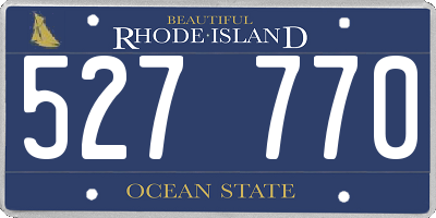 RI license plate 527770