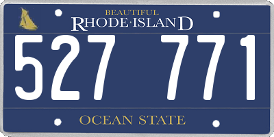 RI license plate 527771
