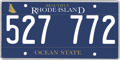 RI license plate 527772