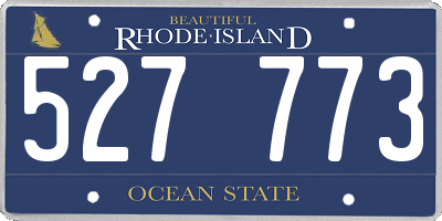 RI license plate 527773