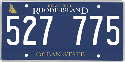 RI license plate 527775