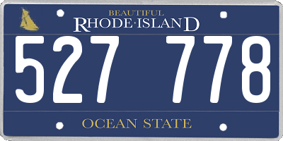 RI license plate 527778