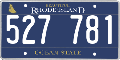 RI license plate 527781