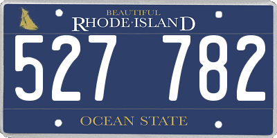 RI license plate 527782